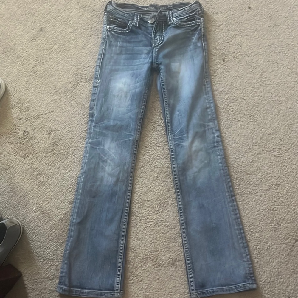 Girls Cowgirl Tuff jeans with lace and gem detail